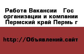 Работа Вакансии - Гос. организации и компании. Пермский край,Пермь г.